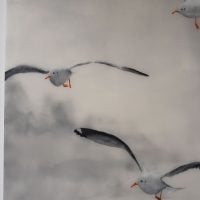 Seagulls Schilderij Painting Artwork Kunstwerk Kay Sleking