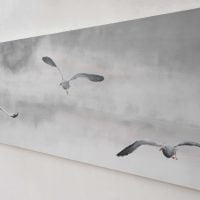 Flight of Gulls Artwork Kunstwerk Schilderij Painting Kay Sleking